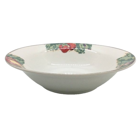 Vitromaster Fruit Tapestry Pattern 7 1/4' Soup or Cereal Bowl 1991 - Picture 2 of 7